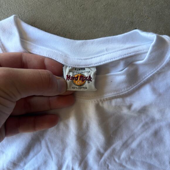 VINTAGE 90S Y2K HARD ROCK CAFE CAIRO T-SHIRT WHITE GRAPHIC RETRO MENS XL - Picture 4 of 5